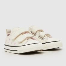 Converse Chucks in Love All Star 2V Girls Toddler in Off-White Multi Converse Chucks in Love All Star 2V,2 of 4