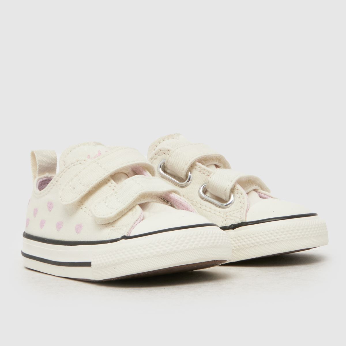 Converse Chucks in Love All Star 2V Girls Toddler in Off-White Multi Converse Chucks in Love All Star 2V 1