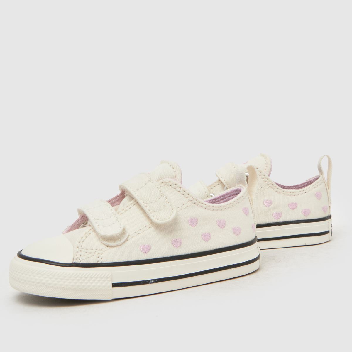 Converse Chucks in Love All Star 2V Girls Toddler in Off-White Multi Converse Chucks in Love All Star 2V 7