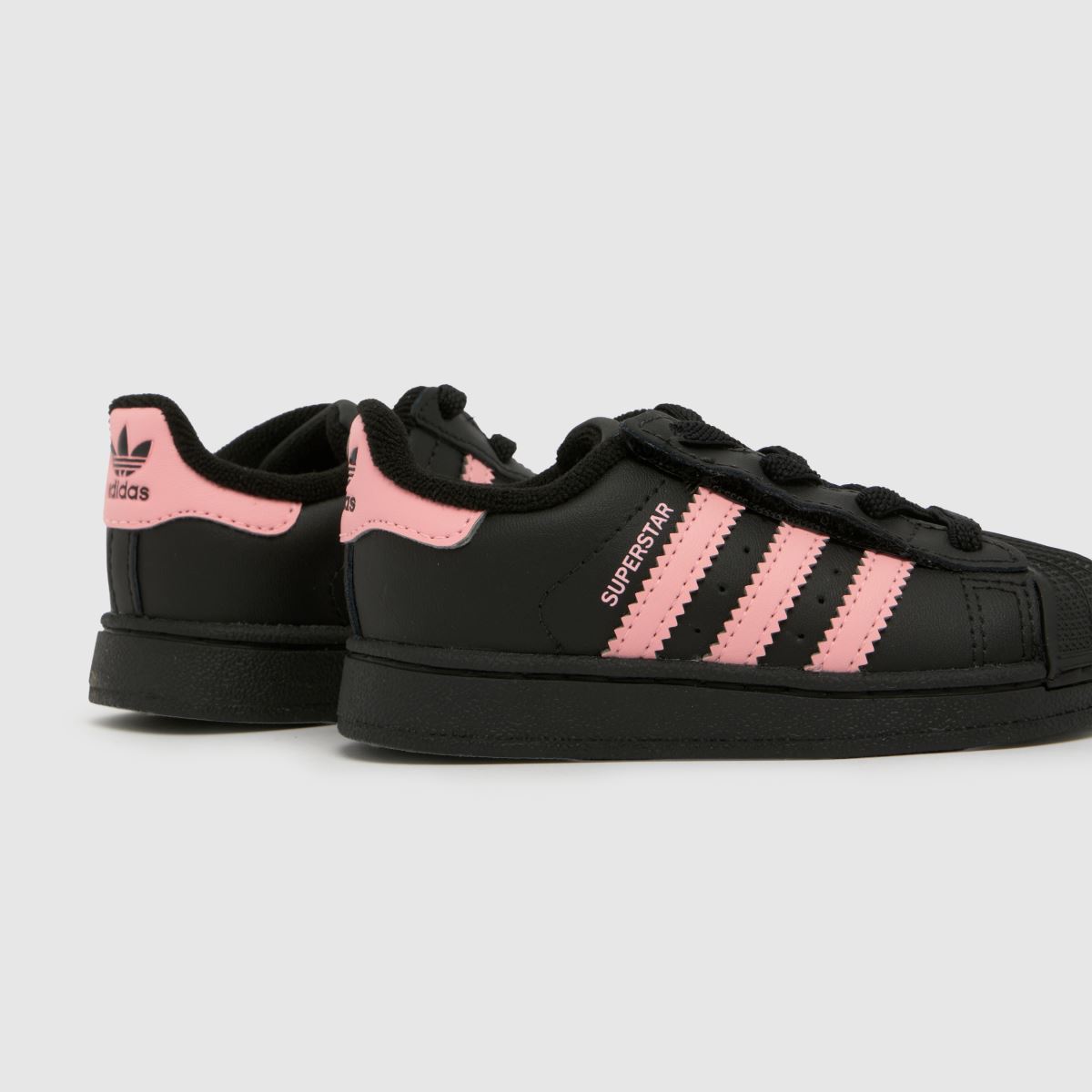 adidas Superstar II Girls Toddler in Black & pink adidas Superstar II 7