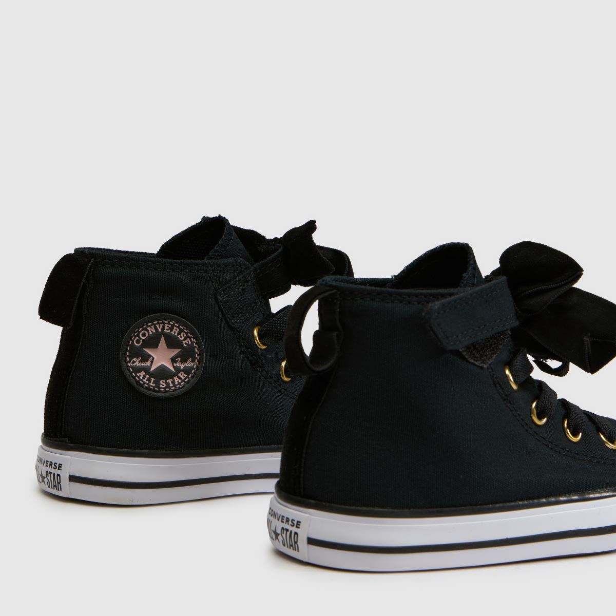 Converse All Star Hi 1V Girls Junior in Black & Gold Converse All Star Hi 1V 4