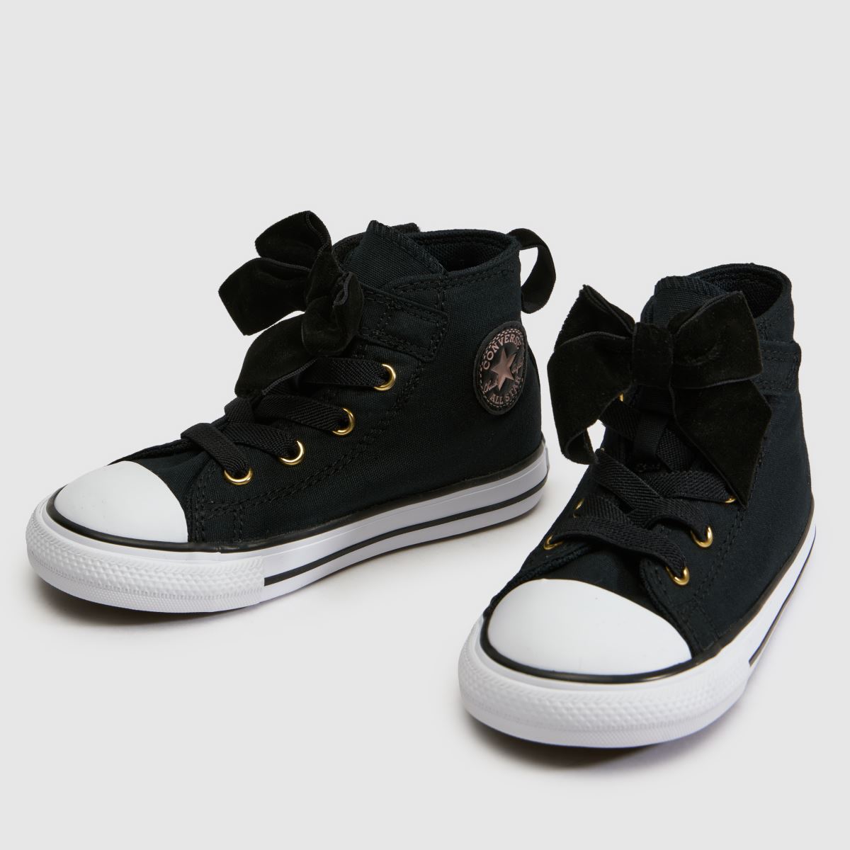 Converse All Star Hi 1V Girls Junior in Black & Gold Converse All Star Hi 1V 7