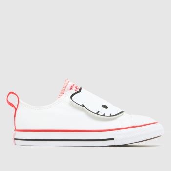 Converse White All Star Lo 1V Hello Kitty Girls Toddler