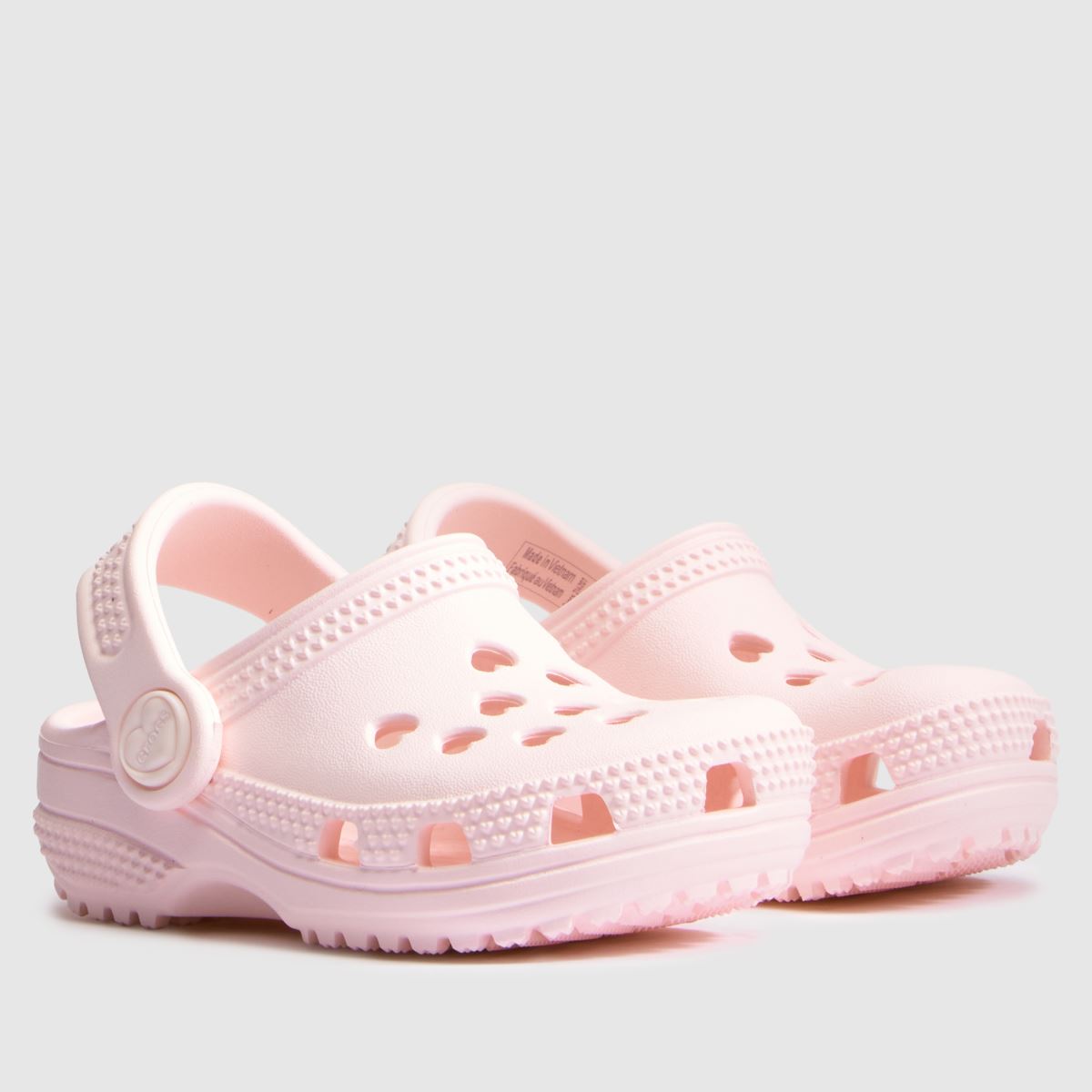 Crocs Classic Hearts Cut Out Clog Girls Toddler in Pale Pink Crocs Classic Hearts Cut Out Clog 1