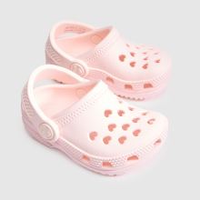 Crocs Classic Hearts Cut Out Clog Girls Toddler in Pale Pink Crocs Classic Hearts Cut Out Clog,3 of 4