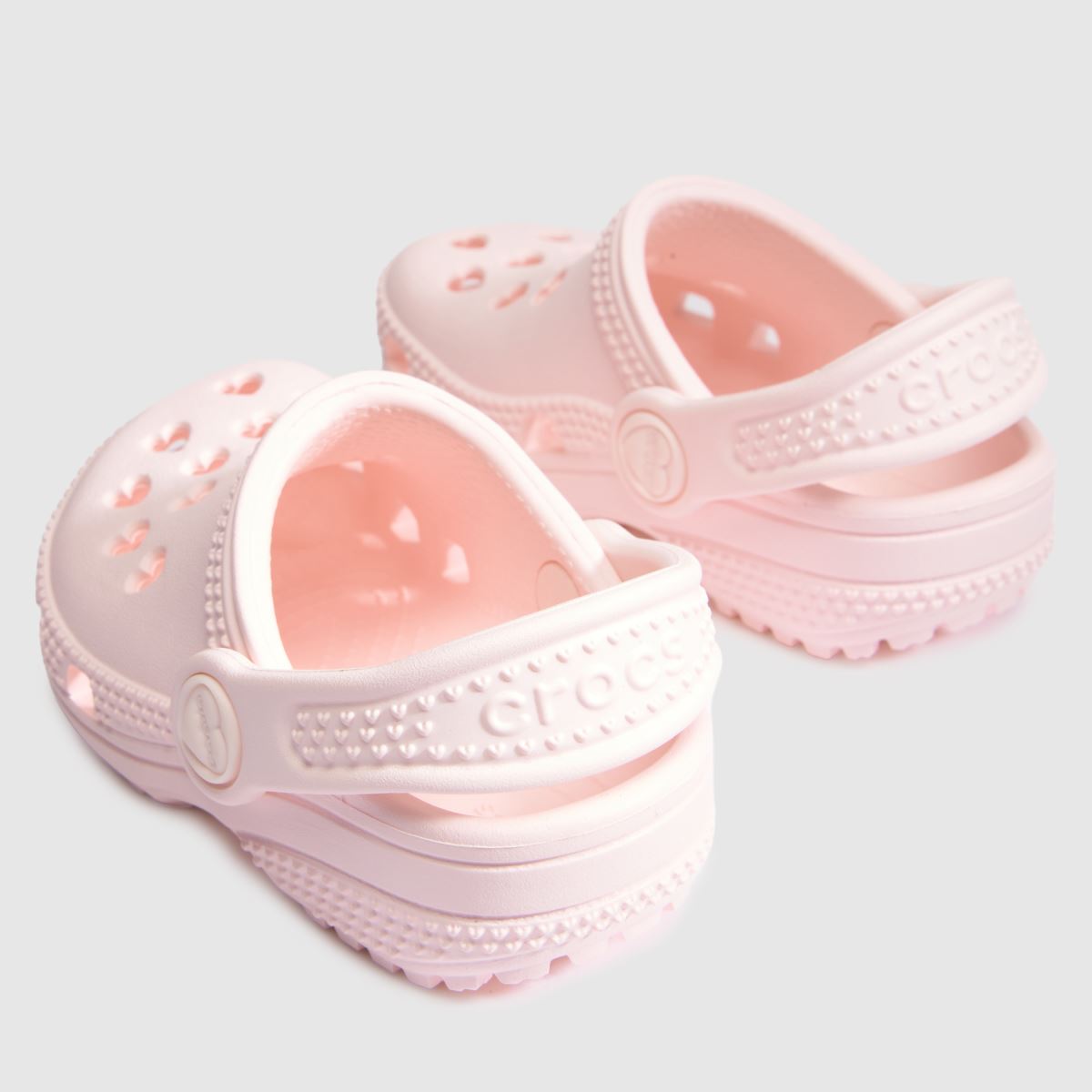 Crocs Classic Hearts Cut Out Clog Girls Toddler in Pale Pink Crocs Classic Hearts Cut Out Clog 7