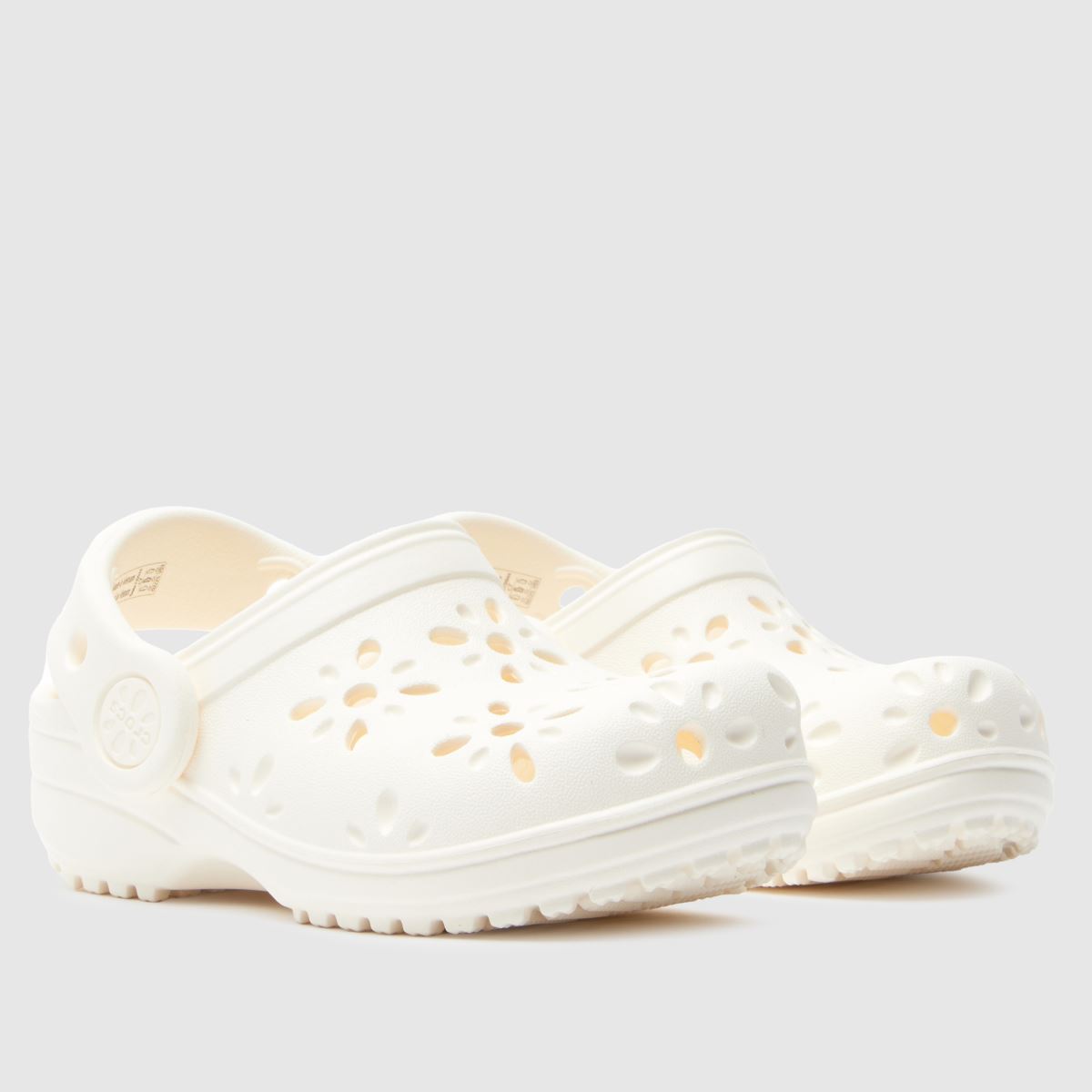 Floral Cute Crocs Sandals Kids Girls Toddler Off-White Crocs