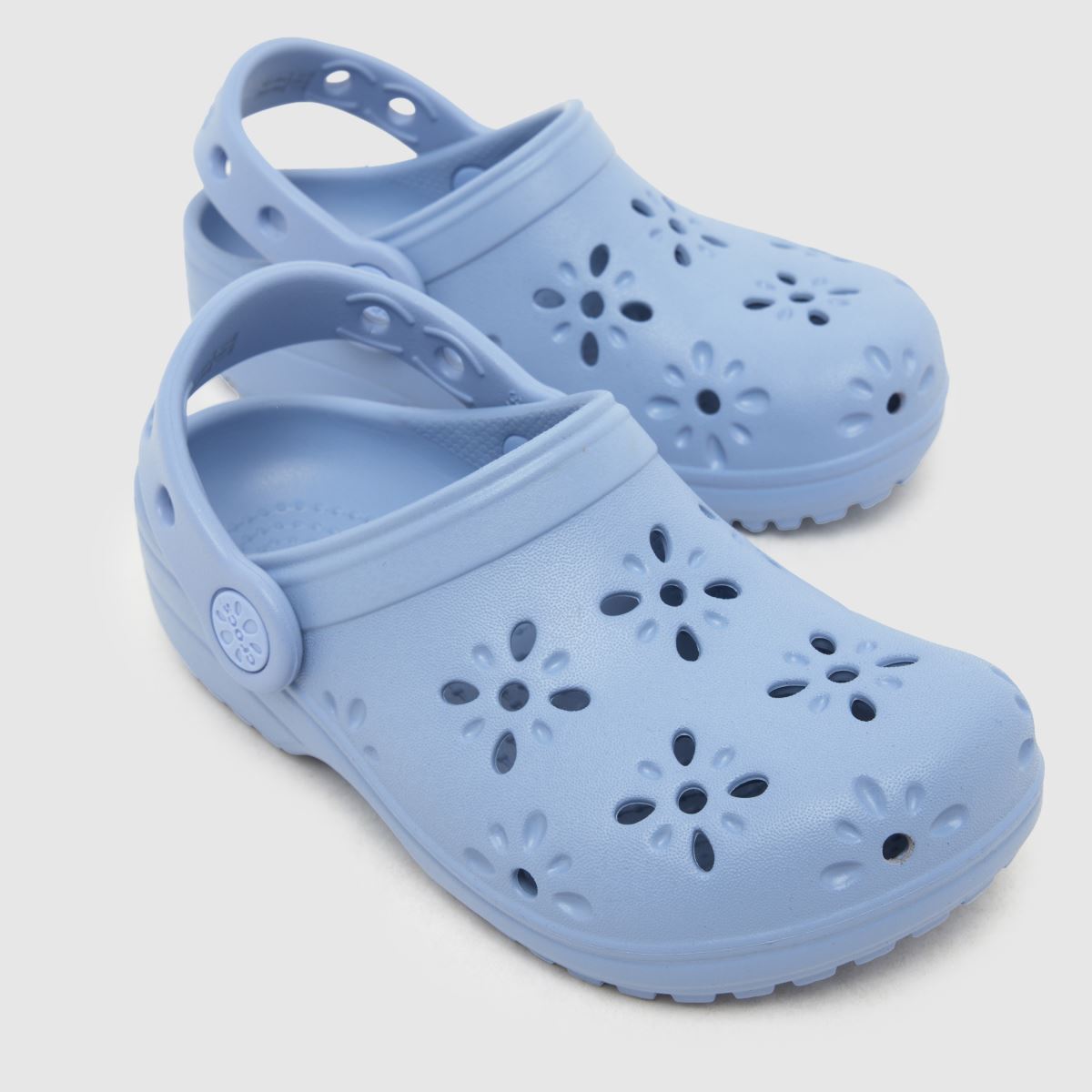 Kinder Crocs Blau Classic Floral Cut Out Clog Sneaker Crocs Classic Floral Cut Out Clog 4