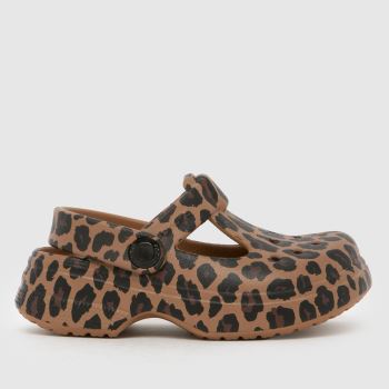 Crocs Brown Multi Classic Mary Jane Clog Girls Toddler