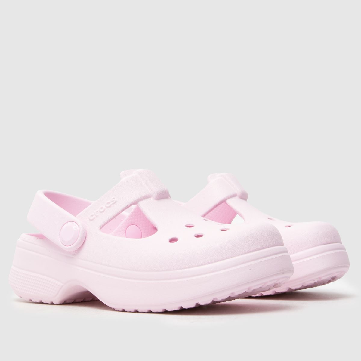 Kids Girls Toddler Pale Pink Crocs Classic Mary Jane Clog Sandals
