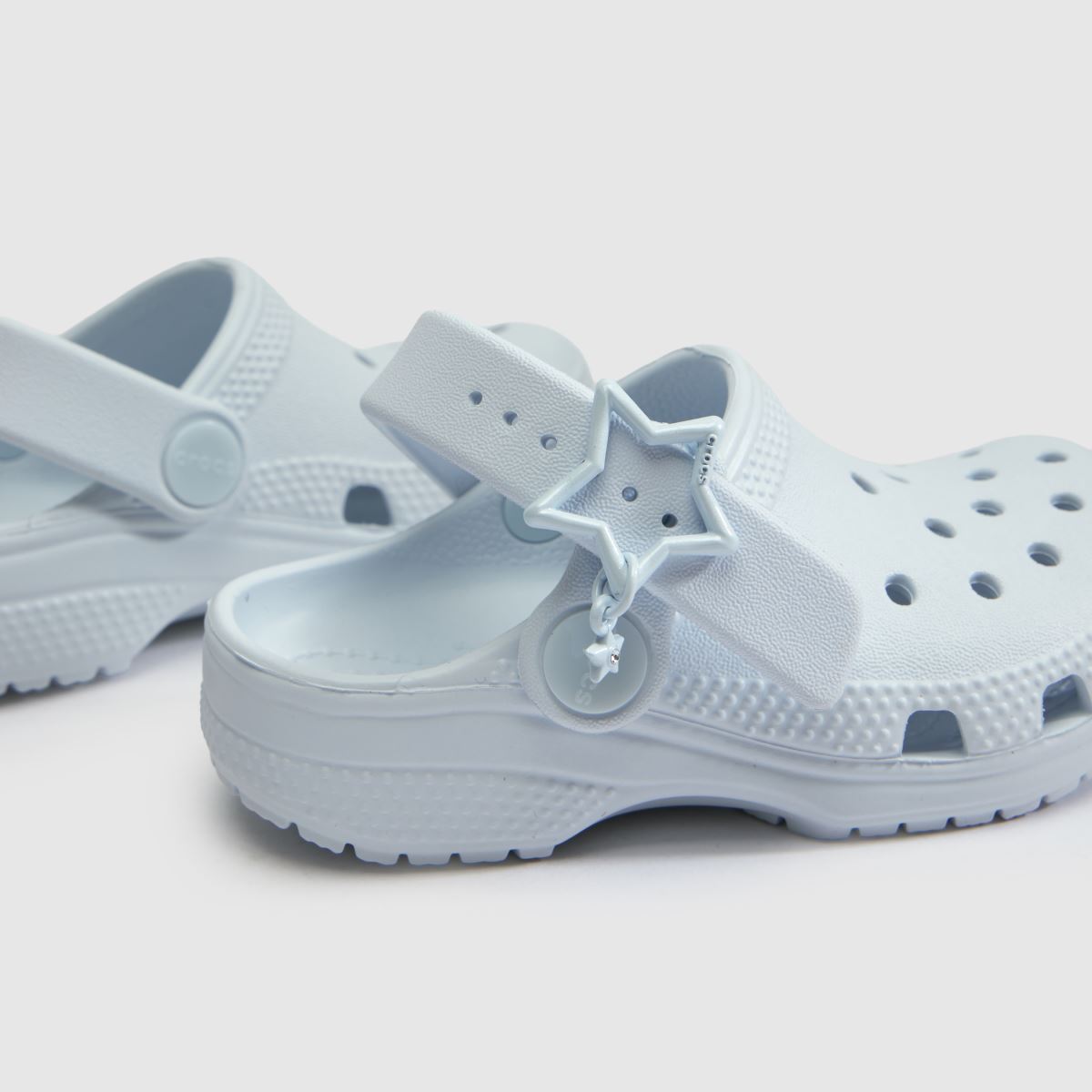 Crocs Star Buckle Clog Girls Toddler in Pale Blue Crocs Star Buckle Clog 4
