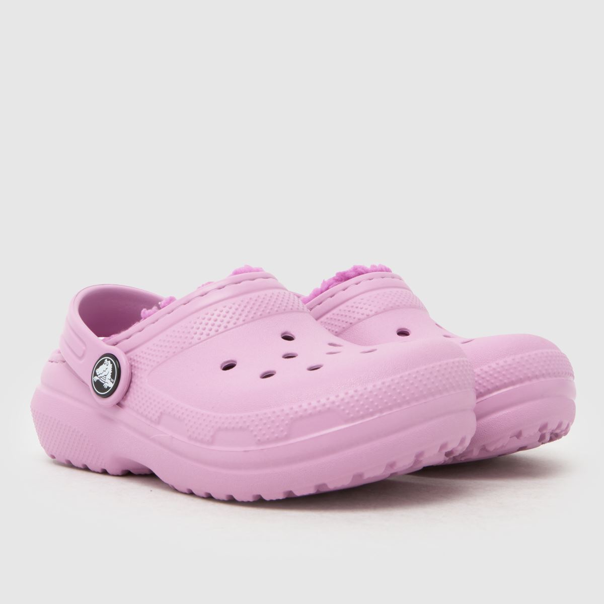 Crocs Classic Lined Clog Girls Toddler in Pink Crocs Classic Lined Clog 1