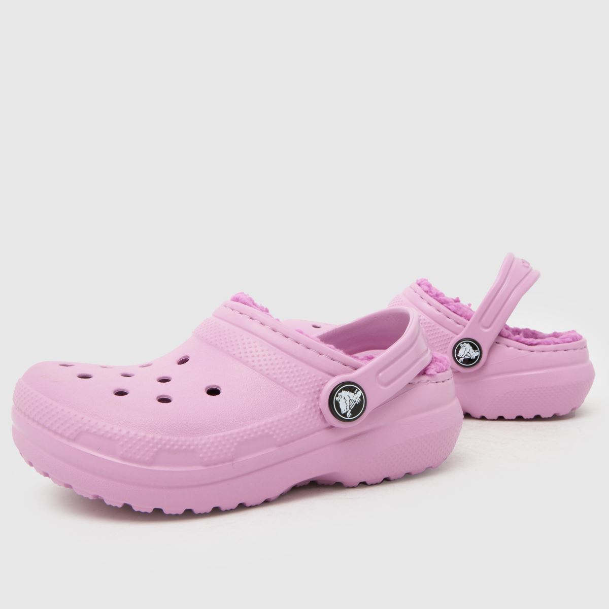 Crocs Classic Lined Clog Girls Toddler in Pink Crocs Classic Lined Clog 7