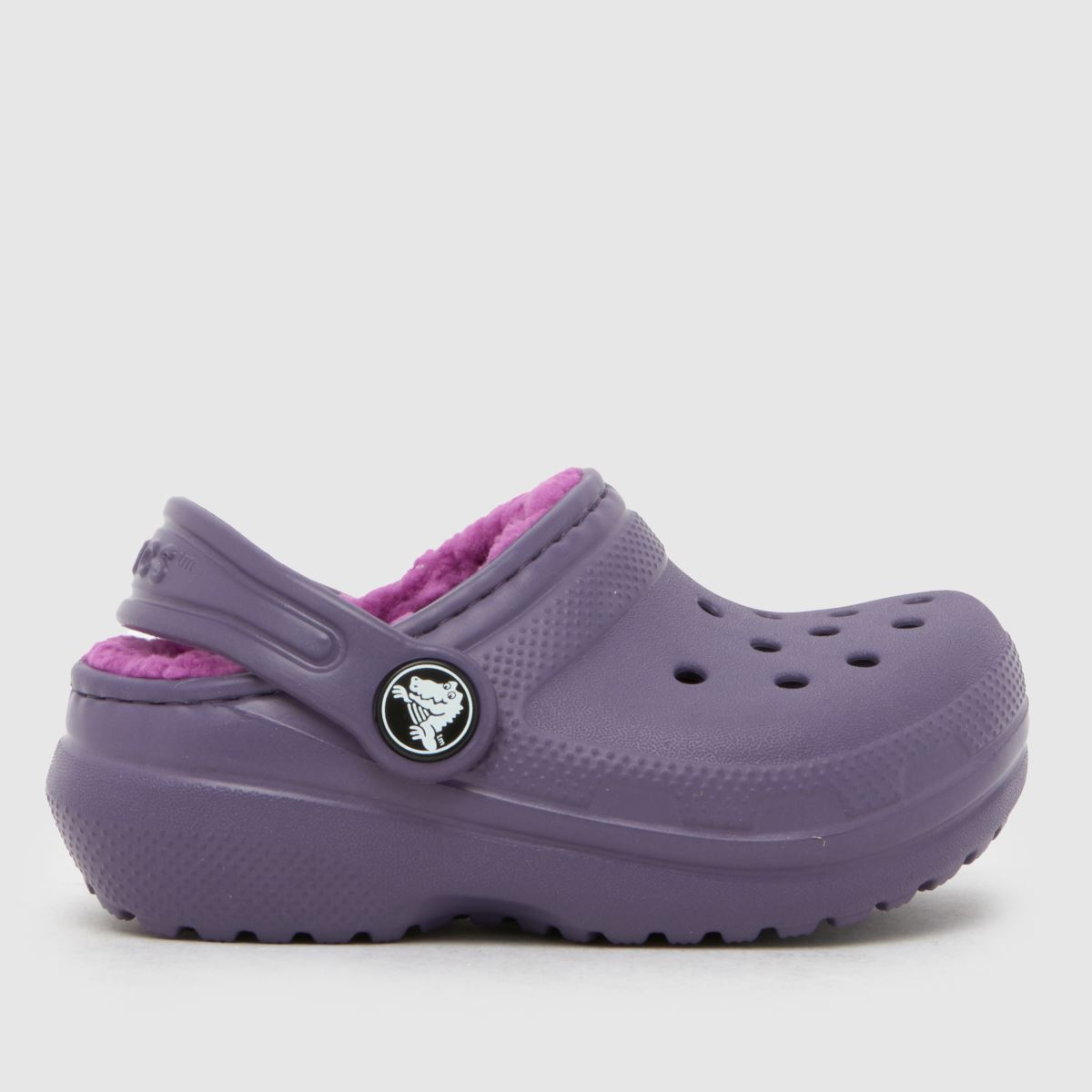 Crocs Purple Classic Lined Clog Girls Toddler Sandals