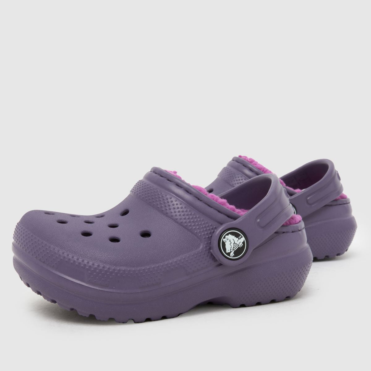 Crocs Classic Lined Clog Girls Toddler in Purple Crocs Classic Lined Clog 7