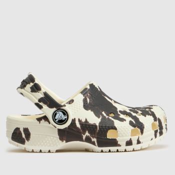 Crocs Braun-Weiß Classic Clog Mädchen Kleinkind