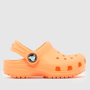 Crocs Orange Classic Clog Girls Toddler