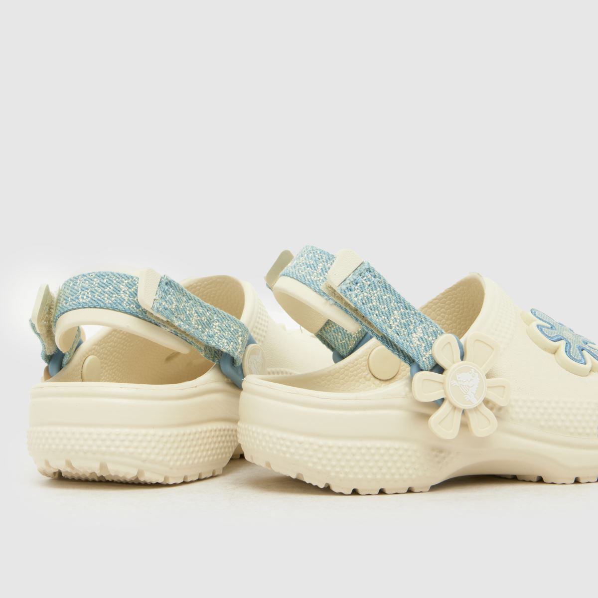Crocs Classic Flower Clog Girls Toddler in White & Blue Crocs Classic Flower Clog 4