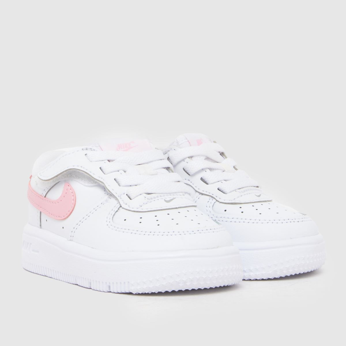 Nike Force 1 Low EasyOn Girls Toddler in White & Pink Nike Force 1 Low EasyOn 1