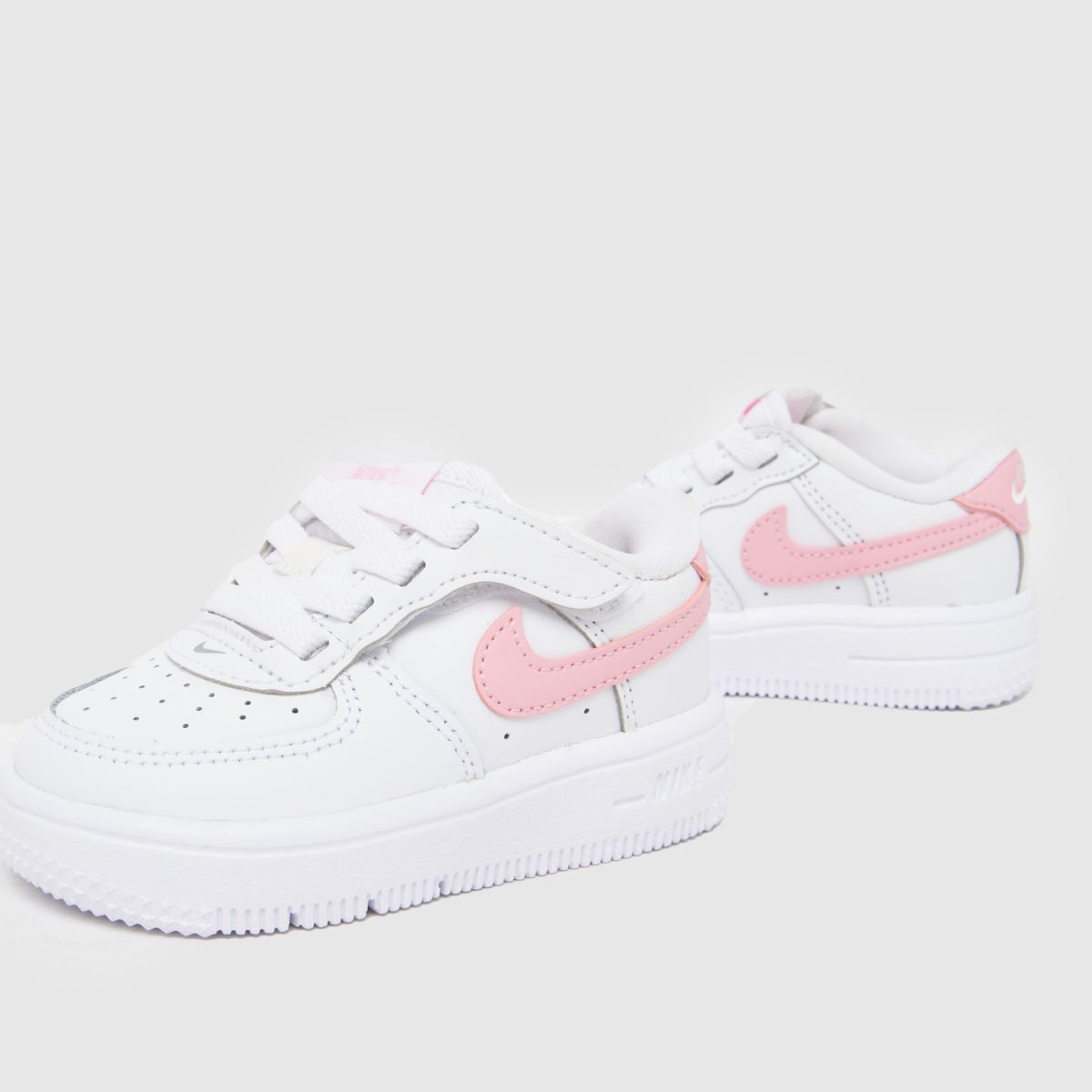 Nike Force 1 Low EasyOn Girls Toddler in White & Pink Nike Force 1 Low EasyOn 7