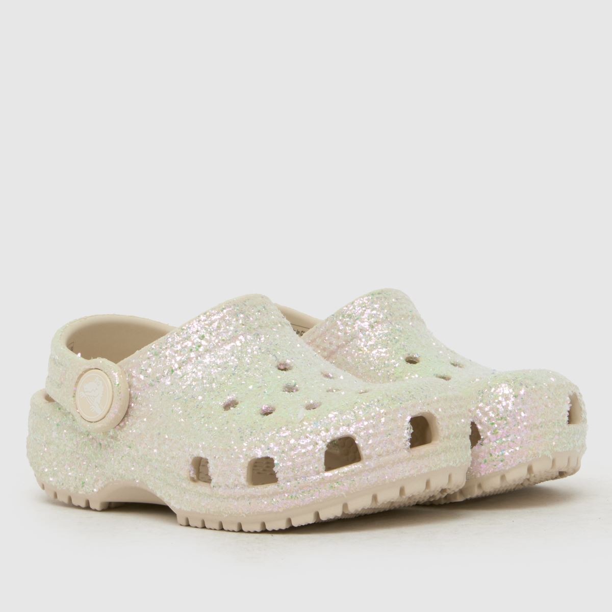 Crocs Classic Glitter Clog Girls Toddler in Beige Multi Crocs Classic Glitter Clog 1