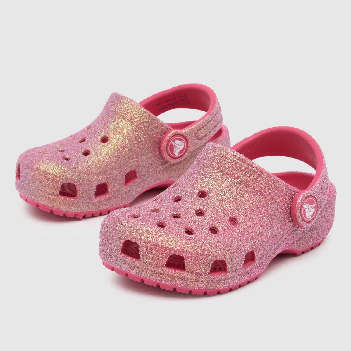 Crocs Classic Glitter Clog Girls Toddler in Pink Crocs Classic Glitter Clog 4
