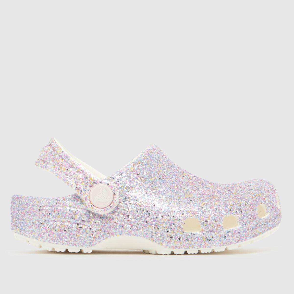 Crocs Pink Multi Classic Glitter Clog Girls Toddler Sandals