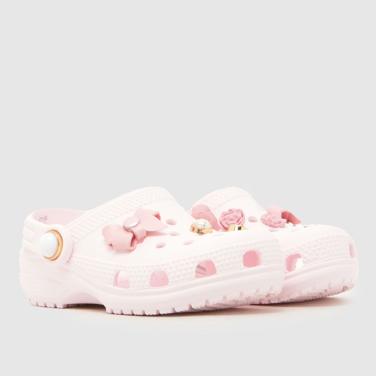 Crocs Classic Shimmer Bow Clog Girls Toddler in Pink Multi Crocs Classic Shimmer Bow Clog 1