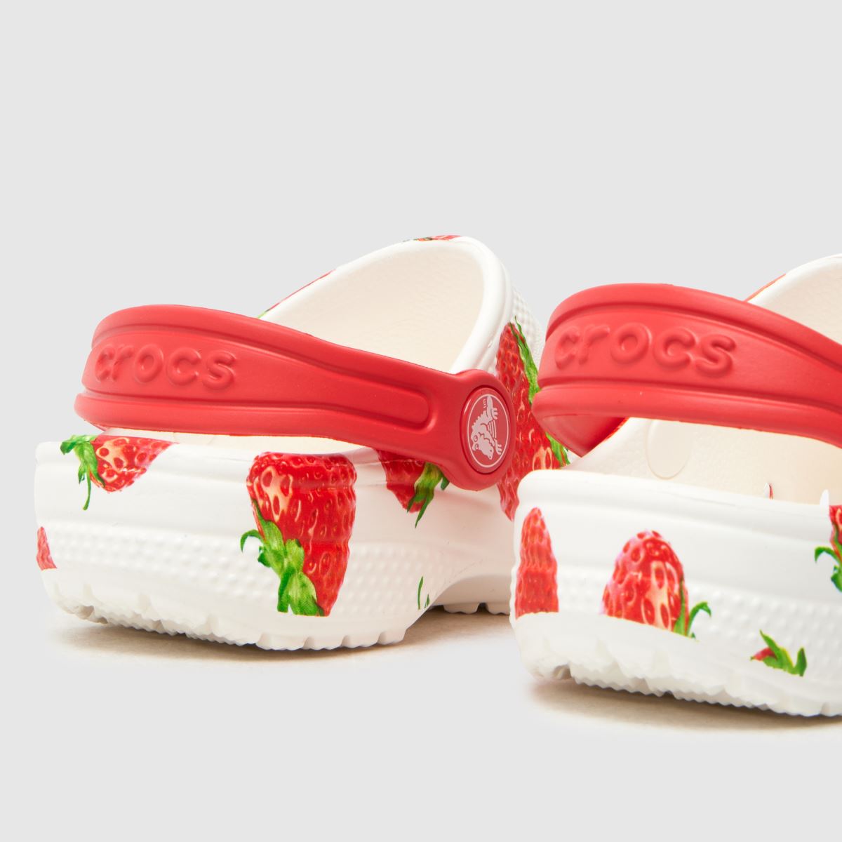 Crocs Classic Fresh Fruit Clog Girls Toddler in White & Red Crocs Classic Fresh Fruit Clog 7