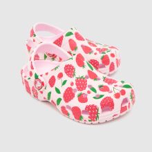 Crocs Classic Berry Clog Girls Toddler in Pale Pink Crocs Classic Berry Clog,3 of 4