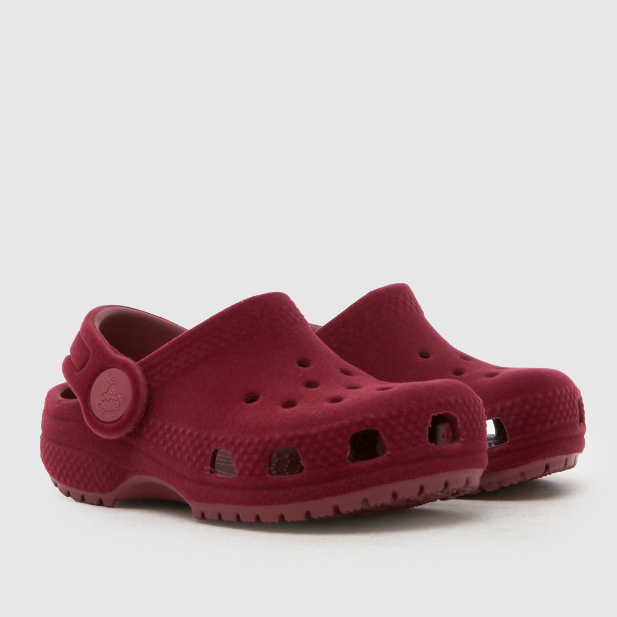Crocs Classic Velvet Clog Girls Toddler in Burgundy Crocs Classic Velvet Clog 1