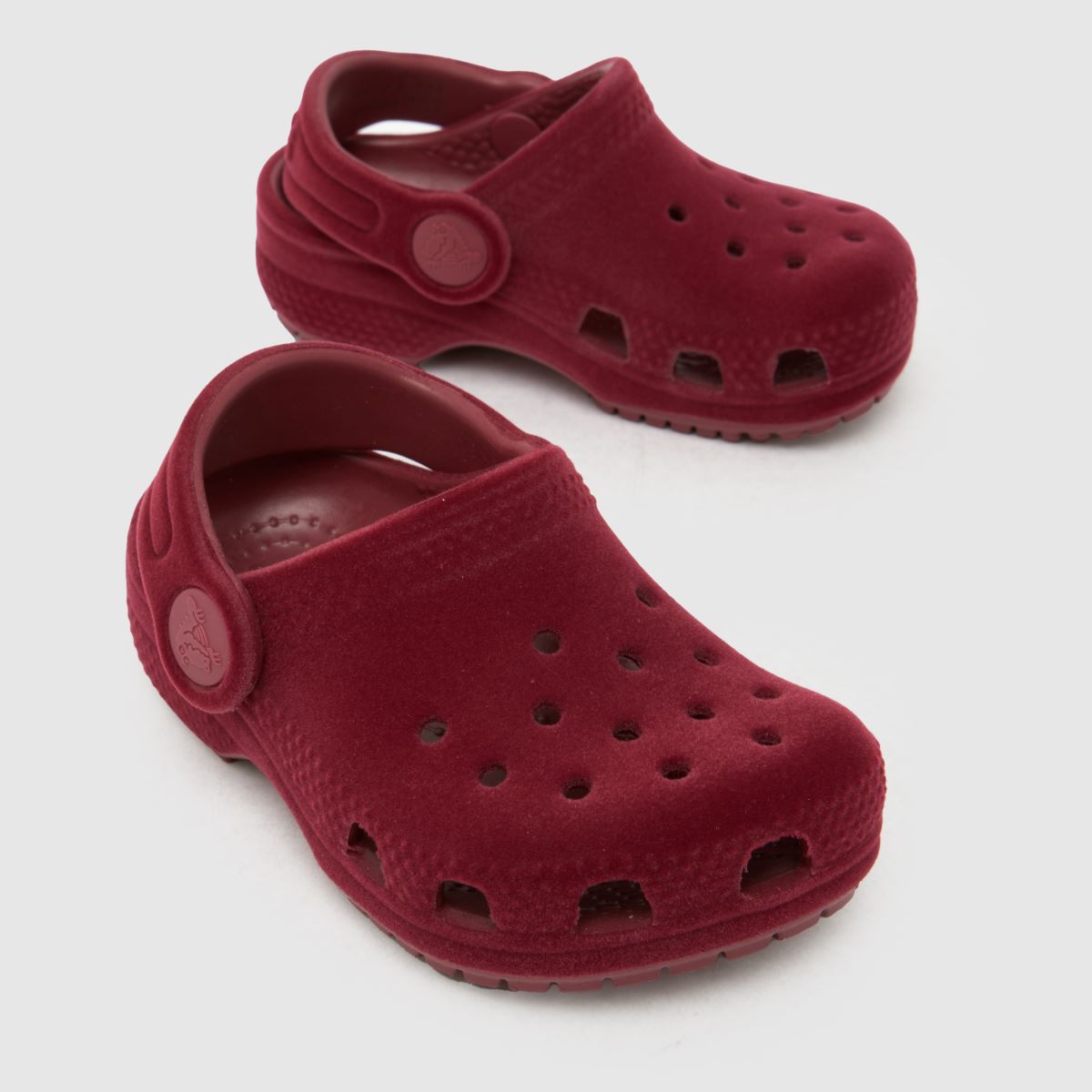 Crocs Classic Velvet Clog Girls Toddler in Burgundy Crocs Classic Velvet Clog 4