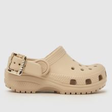 Crocs Classic Metallic Buckle Clog Girls Toddler in Beige Crocs Classic Metallic Buckle Clog,1 of 4