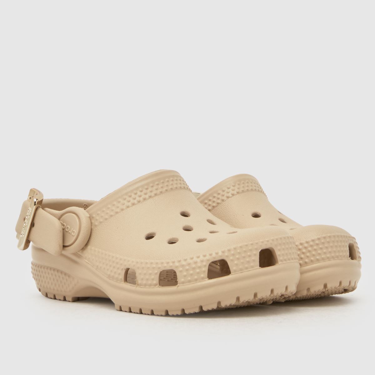 Crocs Classic Metallic Buckle Clog Girls Toddler in Beige Crocs Classic Metallic Buckle Clog 1