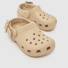 Crocs Classic Metallic Buckle Clog Girls Toddler in Beige Crocs Classic Metallic Buckle Clog,3 of 4