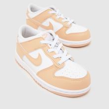 Nike Dunk Low Girls Toddler in White & Beige Nike Dunk Low,3 of 4