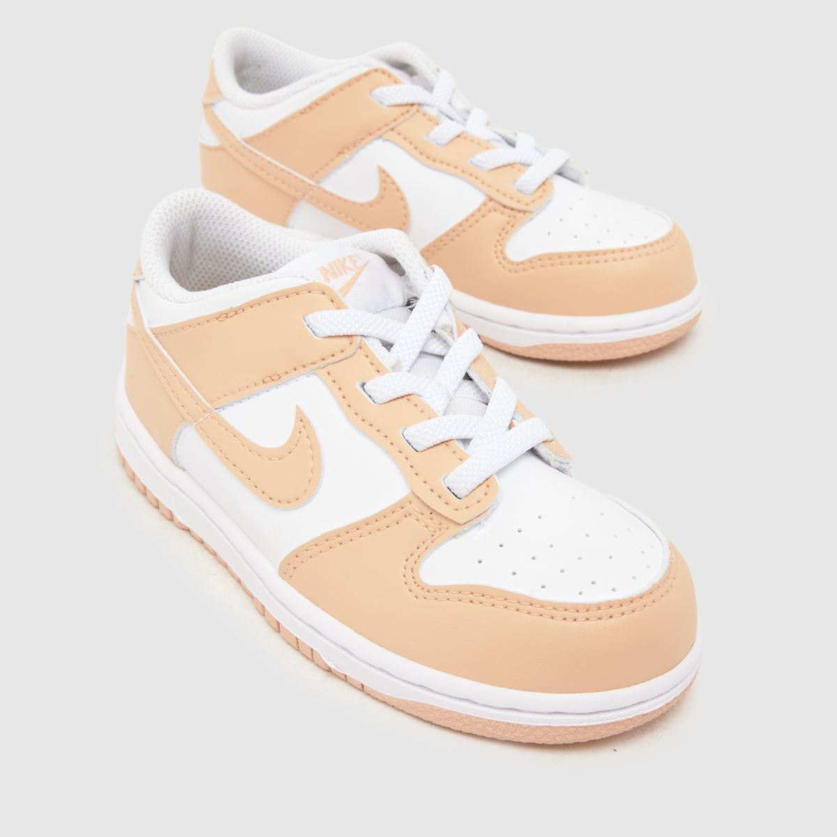 Nike Dunk Low Girls Toddler in White & Beige Nike Dunk Low 4