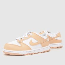 Nike Dunk Low Girls Toddler in White & Beige Nike Dunk Low,4 of 4