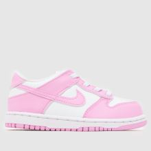 Nike Dunk Low Girls Toddler in White & Pink Nike Dunk Low,1 of 4