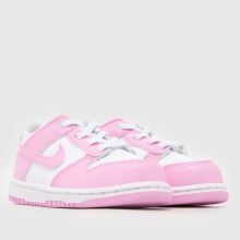 Nike Dunk Low Girls Toddler in White & Pink Nike Dunk Low,2 of 4