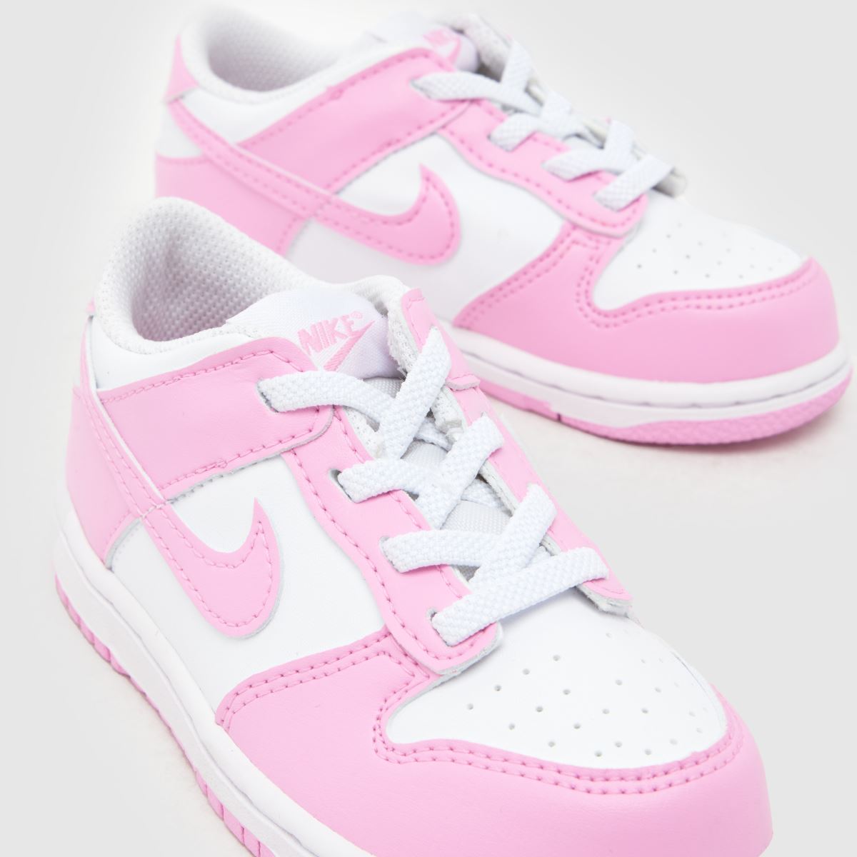 Nike Dunk Low Girls Toddler in White & Pink Nike Dunk Low 4