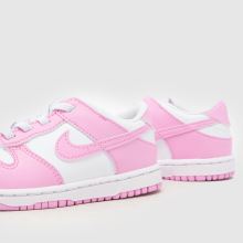 Nike Dunk Low Girls Toddler in White & Pink Nike Dunk Low,4 of 4