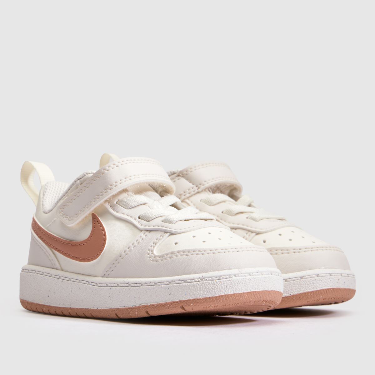 Nike Court Borough Low Girls Toddler in White & Pink Nike Court Borough Low 1