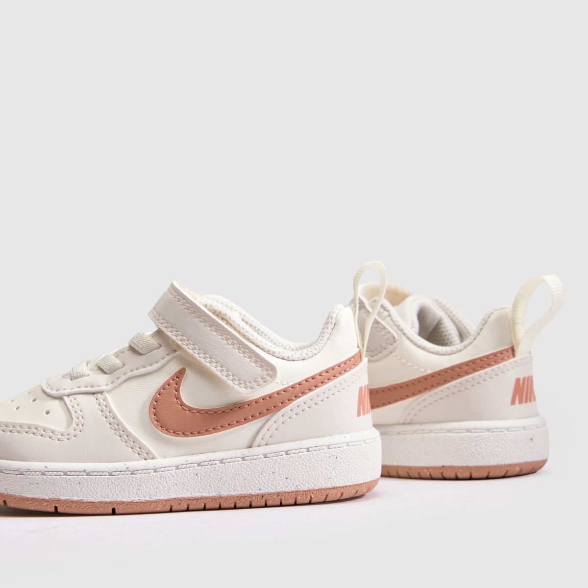 Nike Court Borough Low Girls Toddler in White & Pink Nike Court Borough Low 7
