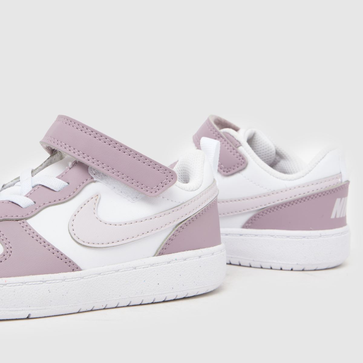 Nike Court Borough Low Girls Toddler in White & Purple Nike Court Borough Low 7