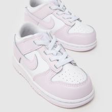 Nike Dunk Low Girls Toddler in White & Purple Nike Dunk Low,3 of 4