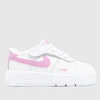 Nike White Force 1 Low Easyon Girls Toddler