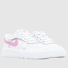 Nike Force 1 Low EasyOn Girls Toddler in White & Purple Nike Force 1 Low EasyOn,2 of 4