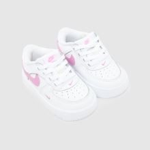 Nike Force 1 Low EasyOn Girls Toddler in White & Purple Nike Force 1 Low EasyOn,3 of 4