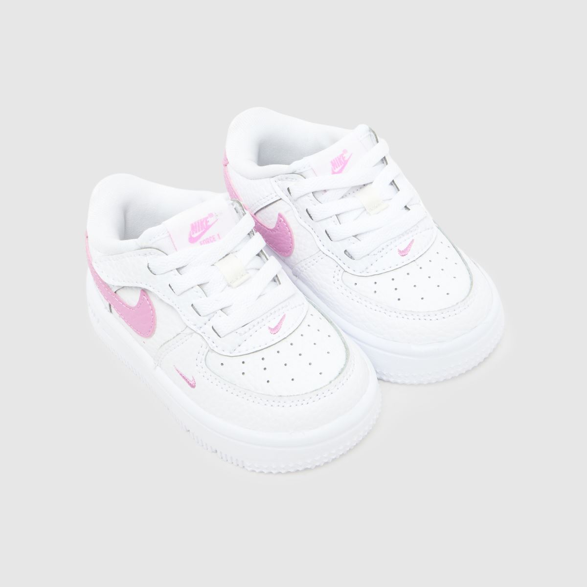 Nike Force 1 Low EasyOn Girls Toddler in White & Purple Nike Force 1 Low EasyOn 4